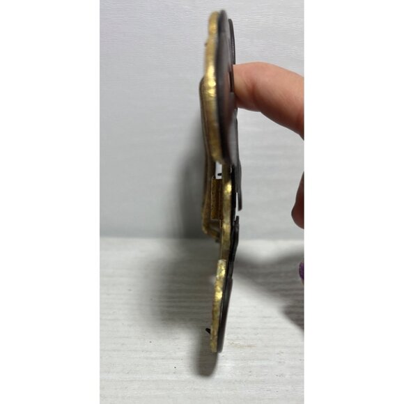 Yves St Laurent Belt Buckle Butterfly Ornate Details Art Nouveau 1970's Lg Unise - Picture 8 of 16